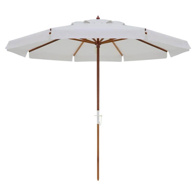Ombrelone Positano Bagum Madeira 3.00 Metros Diâmetro Branco 300801 BEL