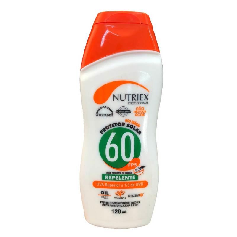 Protetor Solar FPS 60 com Repelente Bisnaga 120 ML NUTRIEX