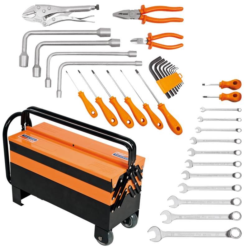 Caixa de Ferramentas Sanfonada Cargobox com 35 Peças TRAMONTINA