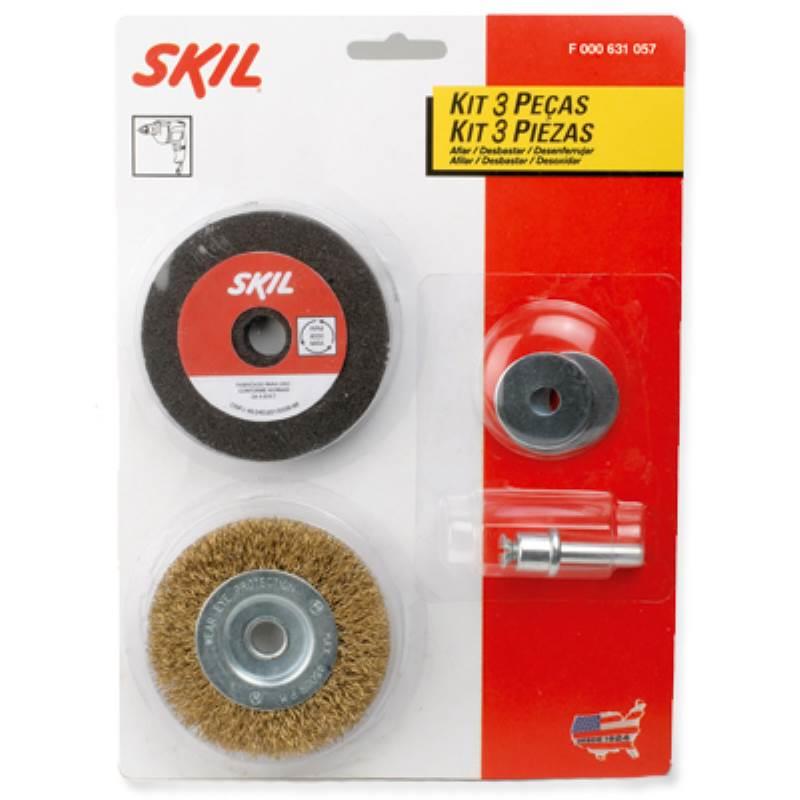 Kit de Afiar e Debastar para Furadeira com 3 Peças SKIL