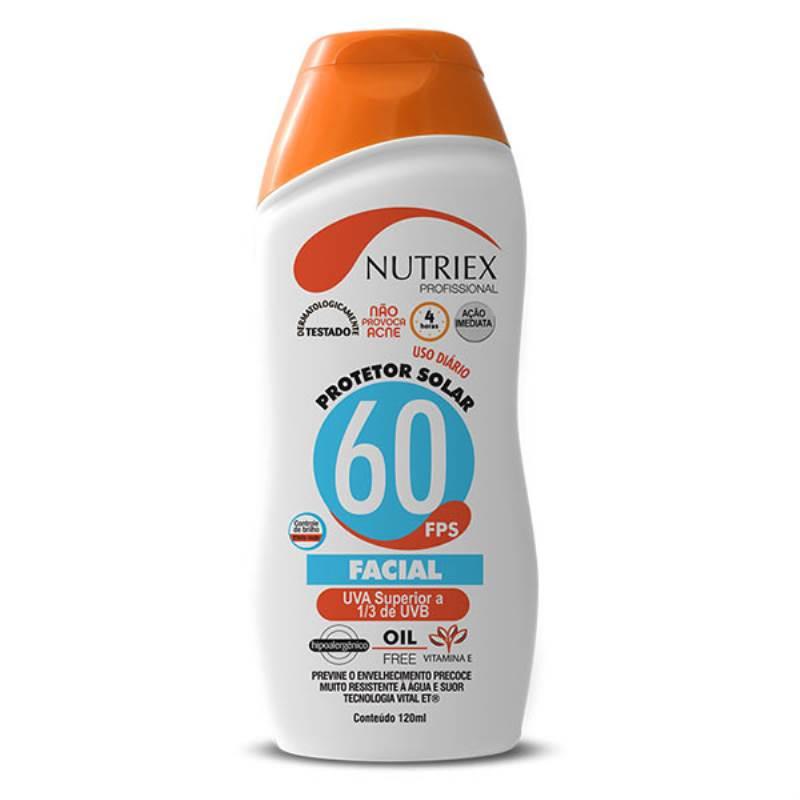 Protetor Solar Facial FPS 60 Bisnaga 120 ML NUTRIEX