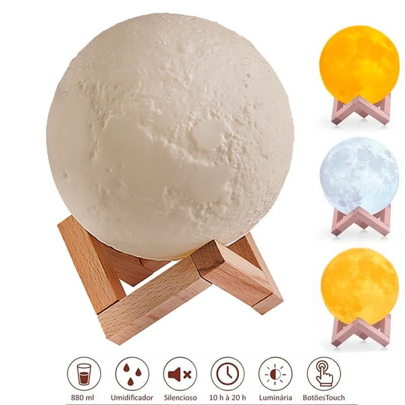 Umidificador e Luminária Formato Lua UMI-005 WESTERN