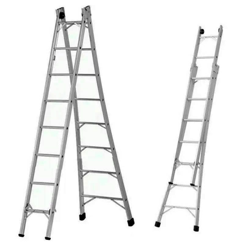 Escada de Alumínio Extensiva 8 Degraus 2.57 x 4.33 Metros P008 ALUSTEP