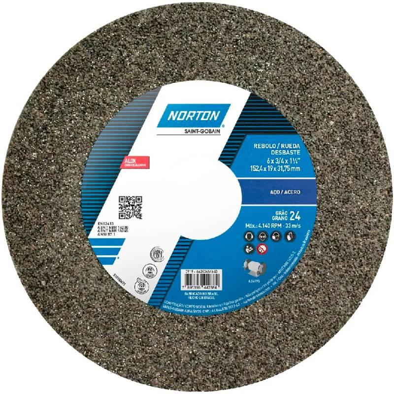 Rebolo Para Ferro 6 x 3/4 Pol A24 66243464640 NORTON