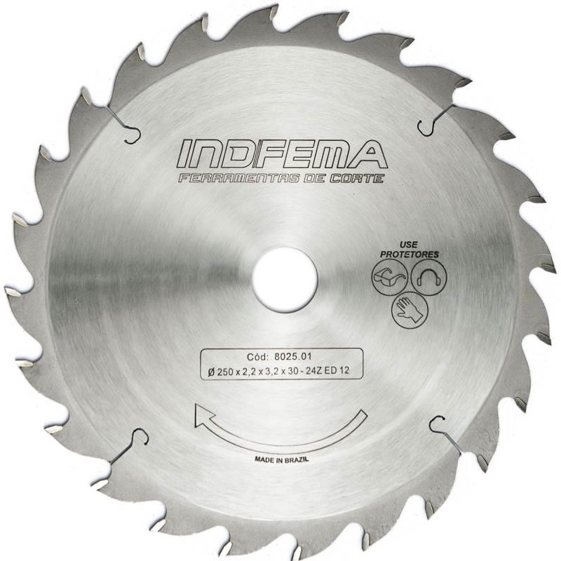 Disco de Serra Circular de Widea HW 10 POL 250 MM 24 Dentes 8025.01 INDFEMA
