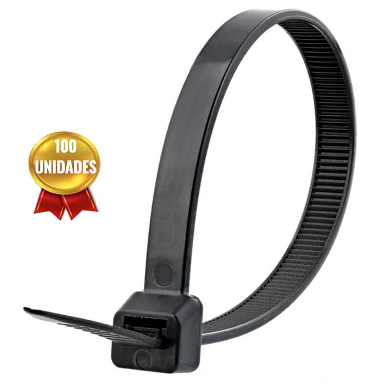 Abraçadeira de Nylon Preta 100 MM x 2.5 MM 100 Unidades AFF3170013 FERRARI