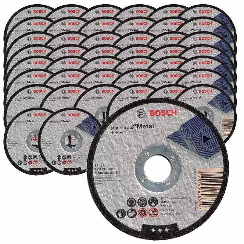 Disco de Corte para Ferro 4.1/2 POL Furo 7/8" Standard Kit 45 Unidades BOSCH"