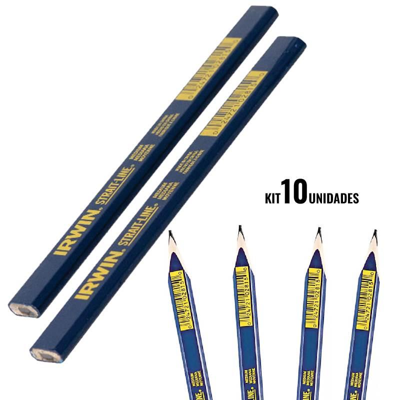 Lápis para Carpinteiro Kit com 10 Unidades 66305SL IRWIN