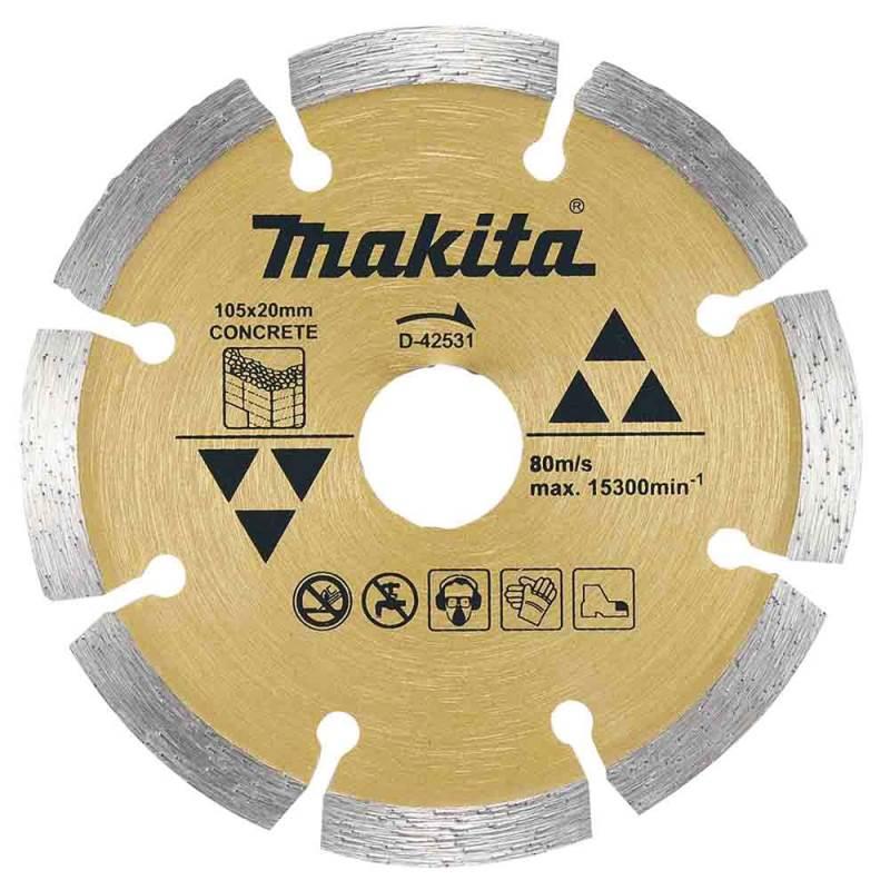 Disco Diamantado 4.1/8 POL para Concreto Tijolos e Telhas D42531 MAKITA