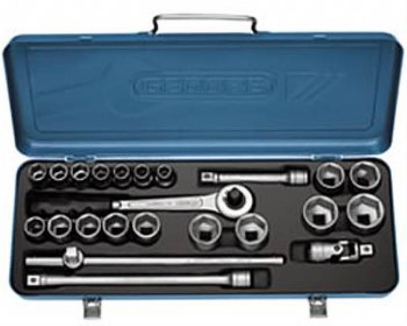 Jogo de Soquete Encaixe 1/2 POL de 12 a 32 POL com 19 Peças GEDORE