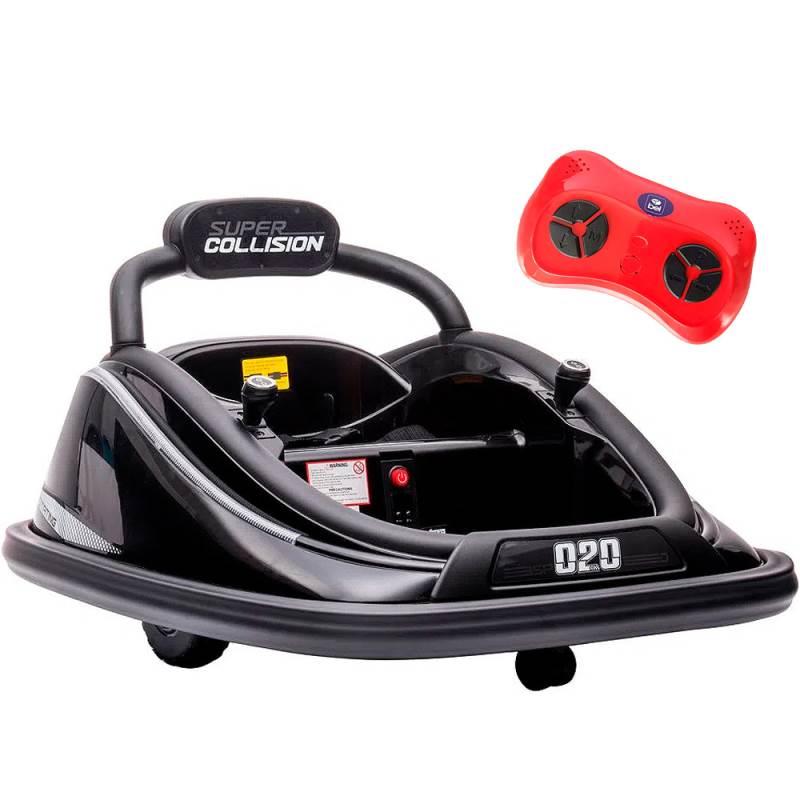 Carro Elétrico de Batida Infantil 6V Preto Com Controle Remoto 912207 BEL