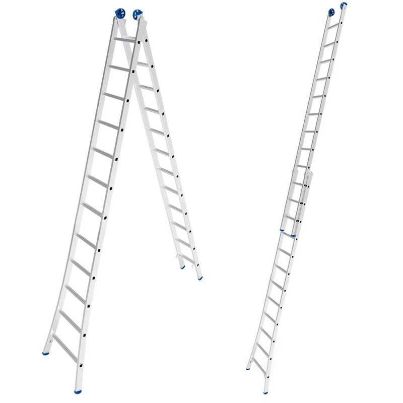 Escada de Alumínio Extensiva 2 x 12 Degraus 3.65 x 6.17 Metros MOR