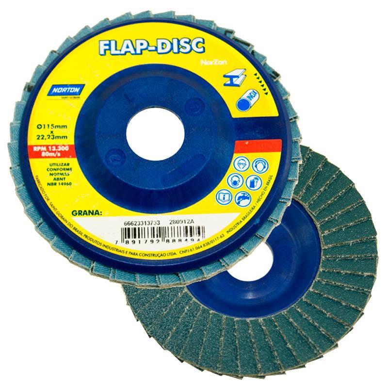 Disco de Lixa Flap 4.1/2 POL Grão 120 NORTON