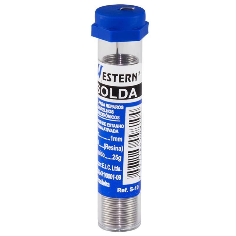 Estanho para Solda em Tubo 4 Metros S-10 WESTERN