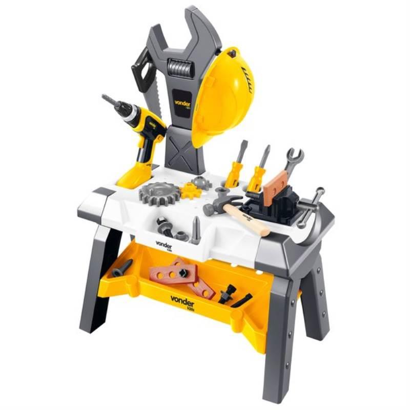 Bancada com Ferramentas de Brinquedo 44 Peças VONDER