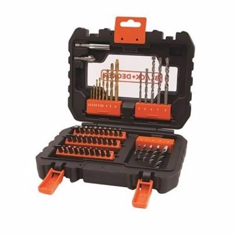 Jogo de Brocas para Concreto. Madeira e Metal com 50 Peças A7232-XJ BLACK & DECKER