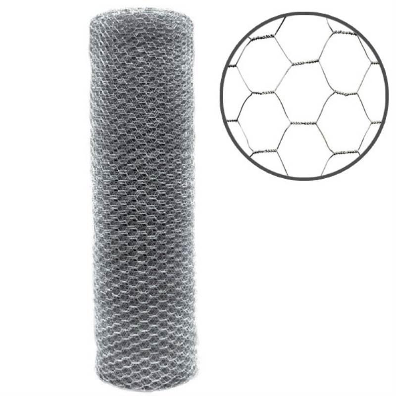 Tela Hexagonal para Viveiro Fio 26 Galvanizada 1 x 50 Metros - Rolo Fechado