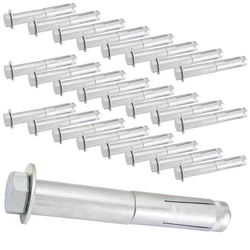 Chumbador com Parafuso e Prolongador 1/4 POL x 3 POL com 25 Peças VONDER