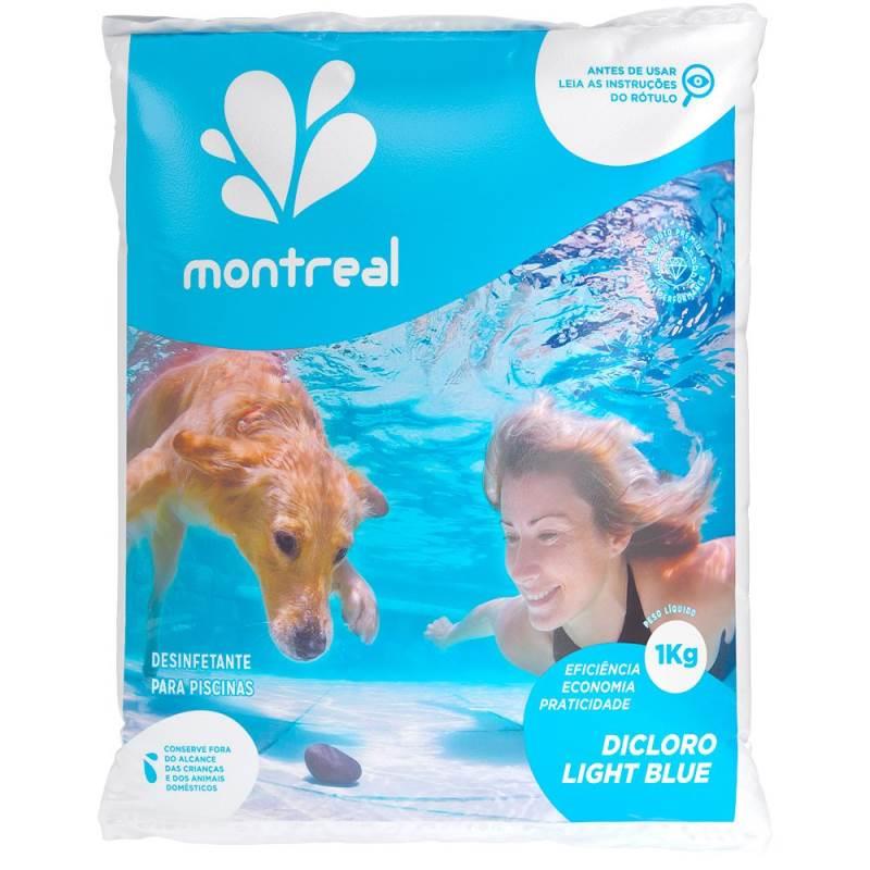Cloro Granulado Dicloro de Sódio p/ Piscinas e Hidrotanques Light Blue 1.0 KG MONTREAL