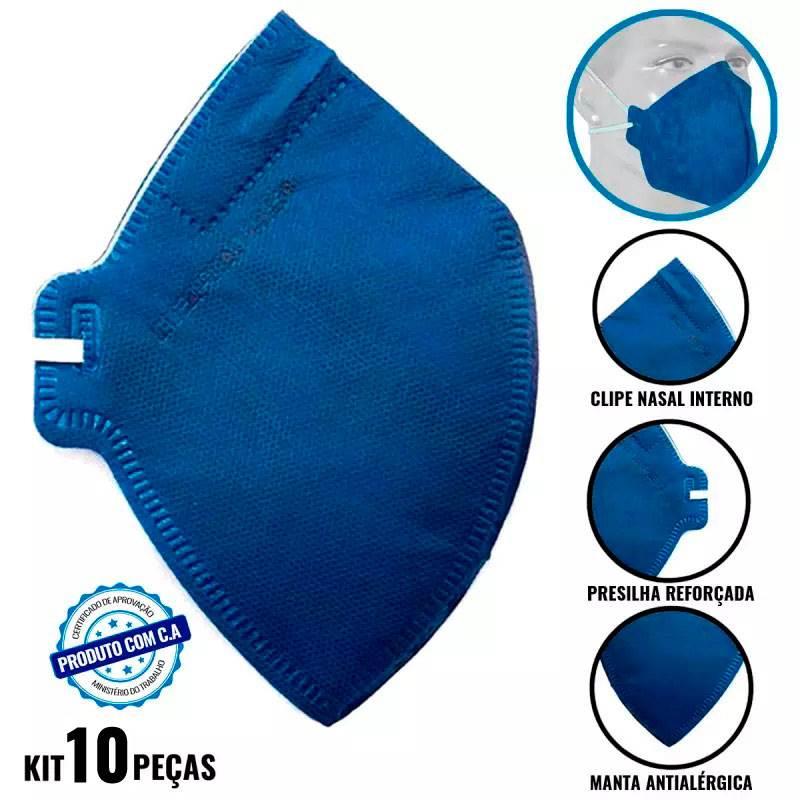 Respirador Descartável PFF2 s/ Válvula Kit com 10 Peças CAMPER