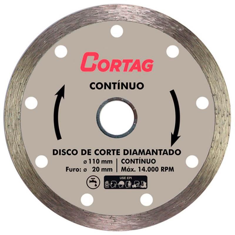 Disco de Corte Diamantado 4.3/8 POL Turbo para Cerâmica. Azulejo. Telha e Tijolo 60697 CORTAG