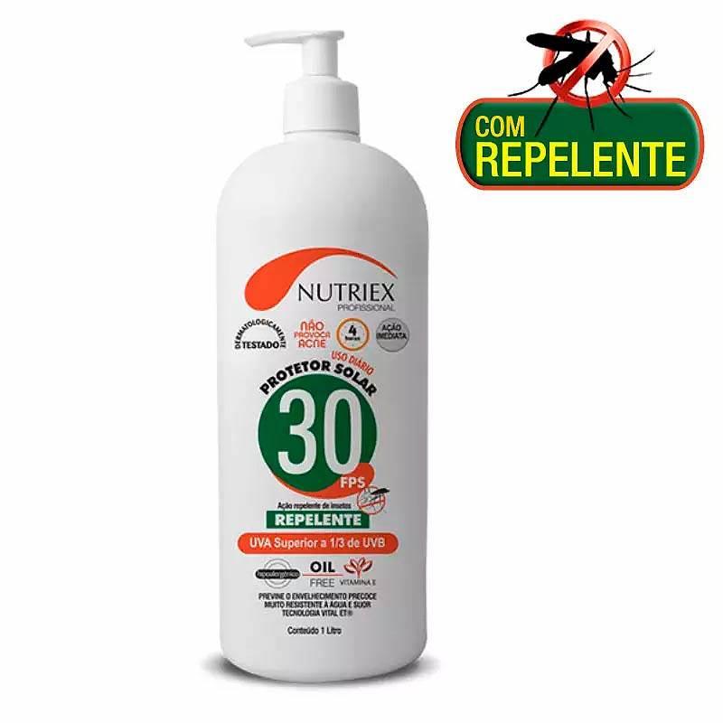 Protetor Solar FPS 30 com Repelente 1.0L Bombona NUTRIEX