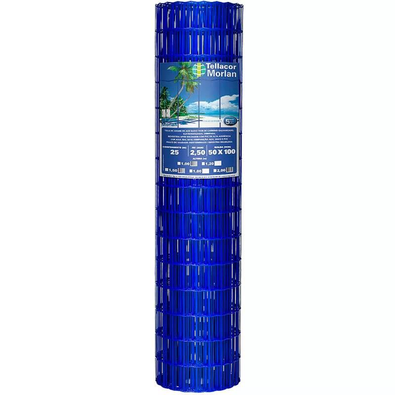 Tela Multiuso PVC Revestida Tellacor 1.00M x 25M Azul 3737 MORLAN