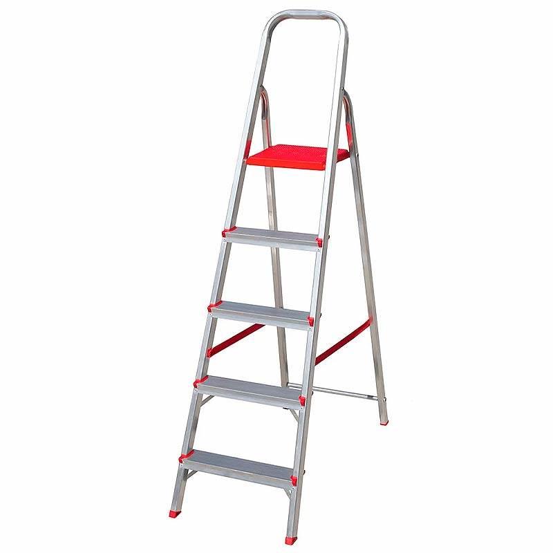 Escada de Alumínio Doméstica 5 Degraus ESC0064 BOTAFOGO