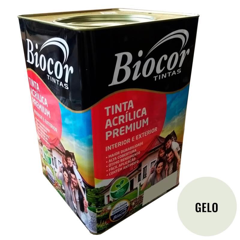 Tinta Acrílica Premium Parede e Piso Gelo Lata 18L BIOCOR