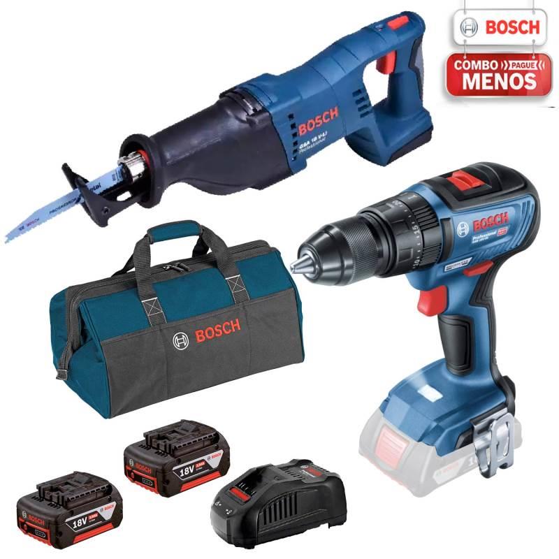 Serra Sabre 18V GSA 18V-Li + Furadeira Parafusadeira Impacto 18V GSB 18V-50 BOSCH