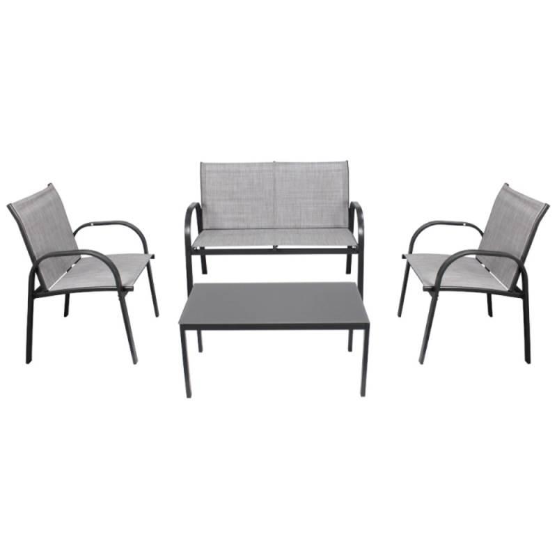 Conjunto Weekend para Jardim com Mesa de Centro com 4 Peças BEL