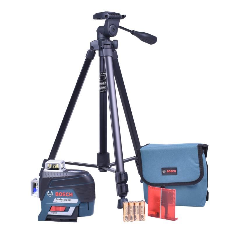 Nível à Laser de Linhas com Tripé GLL 3-80 C Linha Vermelha BOSCH