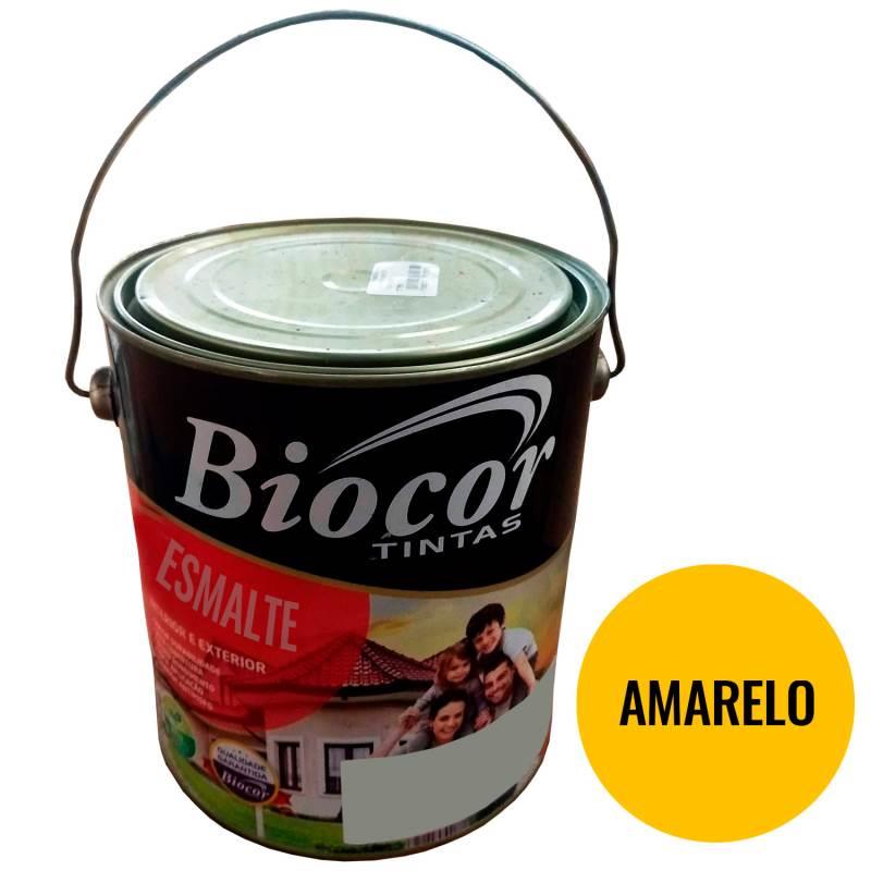 Tinta Esmalte à Base D'Água Amarelo Brilhante Lata 3.6L BIOCOR