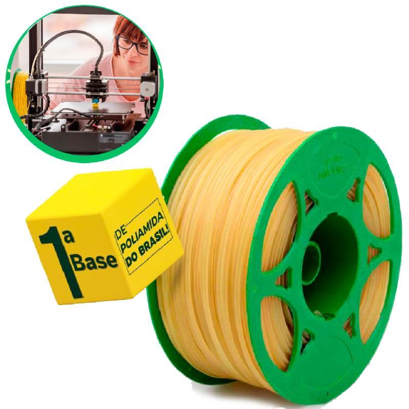 Filamento Poliamida para Impressão 3D 1.0KG Cor Ambar Claro AMAZONAS