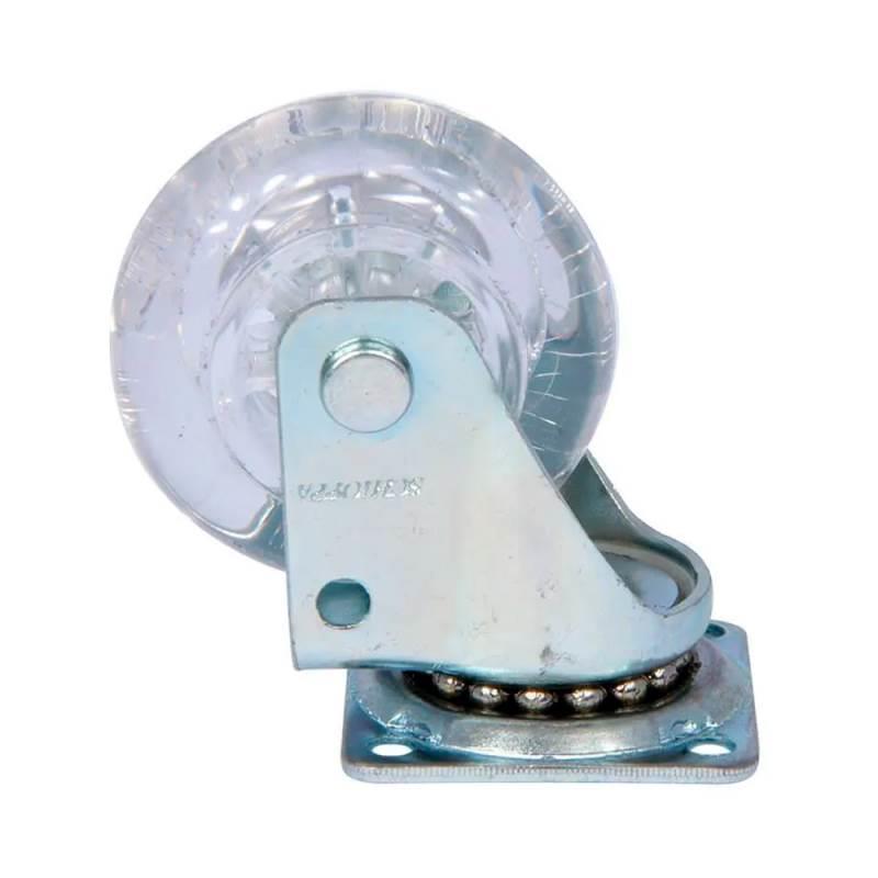 Rodízio Giratório 2 Pol 40kg com Placa e Freio GLAP 210 GEL FPI SCHIOPPA