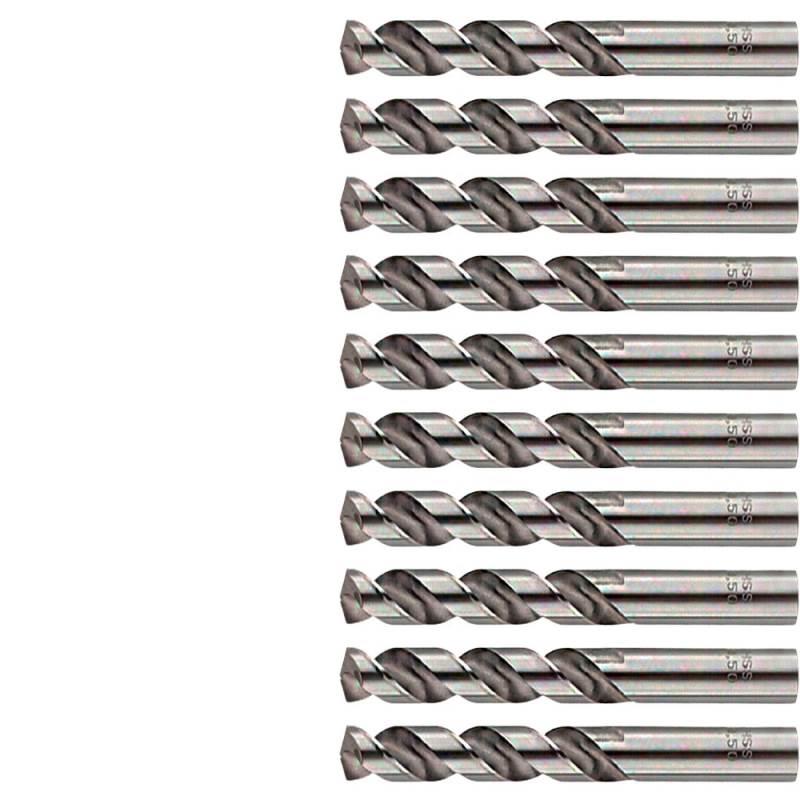 Kit Broca Aço Rápido Polida com 10 Peças 3/16 POL 7156855 MTX