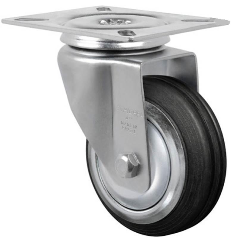 Rodízio 4 POL Giratório com Placa Até 75 KG GL 414 BDN SCHIOPPA