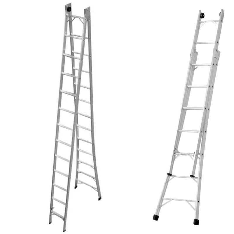 Escada de Alumínio Extensiva 13 Degraus 4.07 x 7.03 Metros P013 ALUSTEP