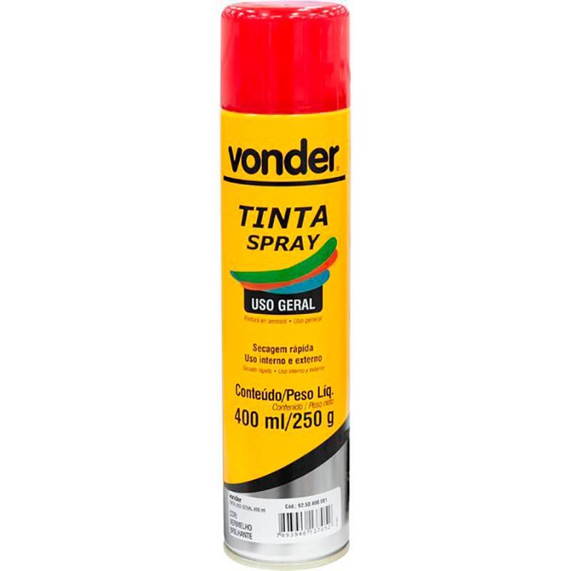 Tinta em Spray 400 ML 250 GR Vermelho VONDER