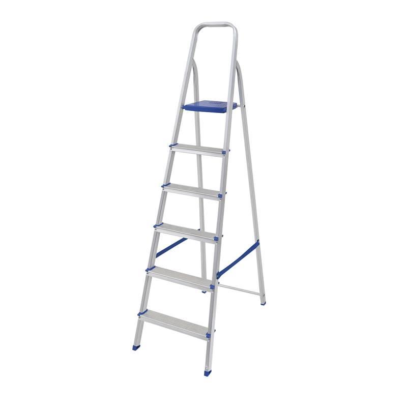 Escada Doméstica de Alumínio 6 Degraus MOR