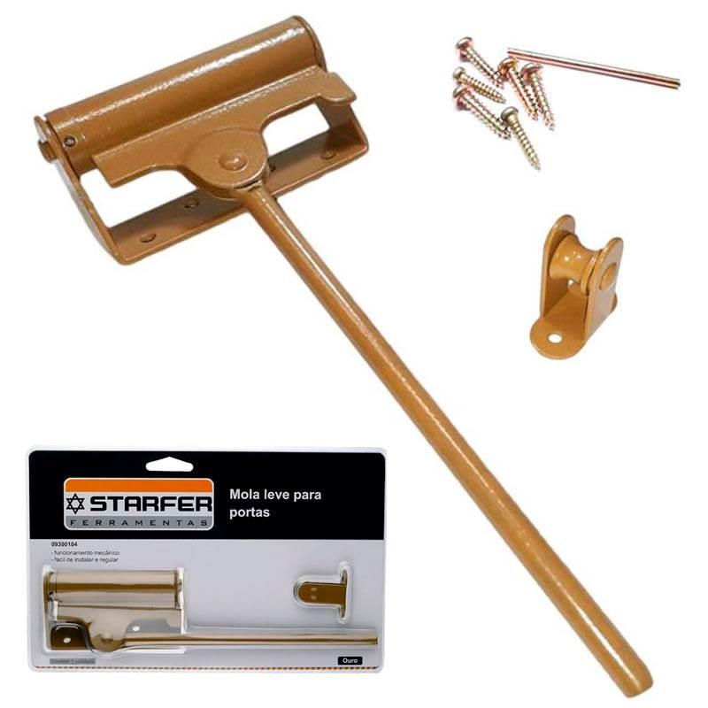 Mola Aérea Automática para Porta Leve até 30 KG Ouro STARFER