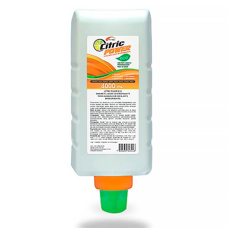 Sabonete Líquido Desengraxante Com Esfoliante Citric Power Eco 4 Litros Refil NUTRIEX