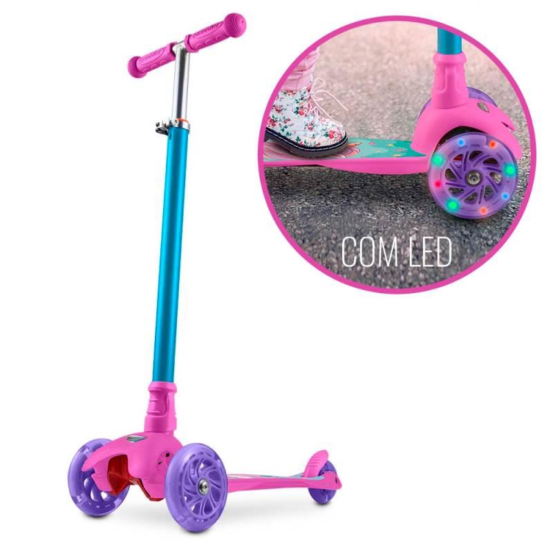 Patinete Infantil Unicórnio 3 Rodas com LED ES113 MULTILASER