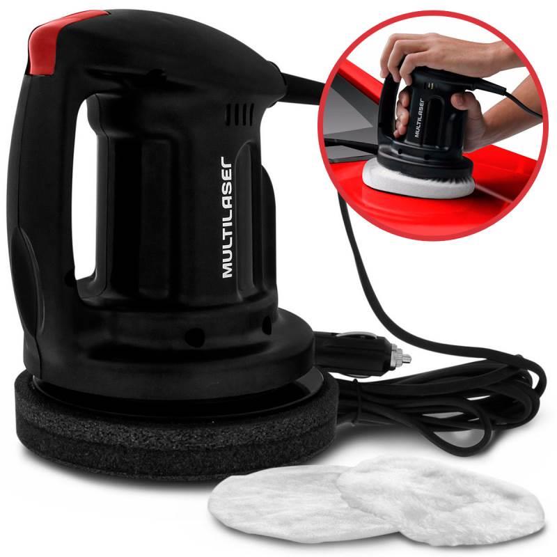 Politriz Orbital Automotiva 12V 6 POL 150MM Cabo 3.8M AU605 c/ 2 Boinas MULTILASER