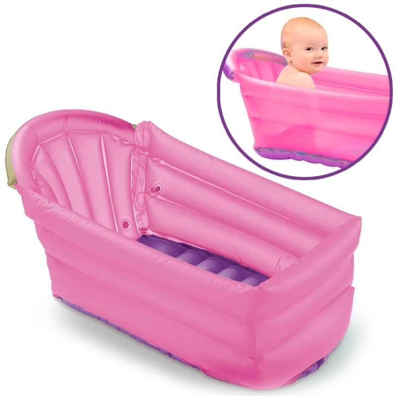 Banheira Inflável para Bebê Bath Buddy Rosa Multikids Baby BB206 MULTILASER