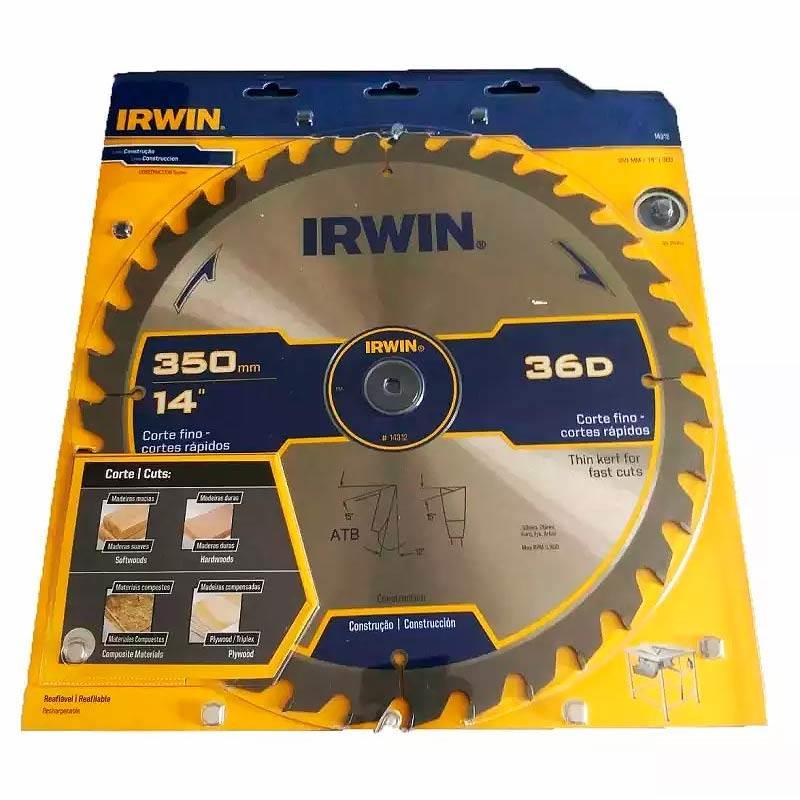 Disco de Serra Circular de Widea 14 POL Lâmina 350x36 Dentes IW14312 IRWIN