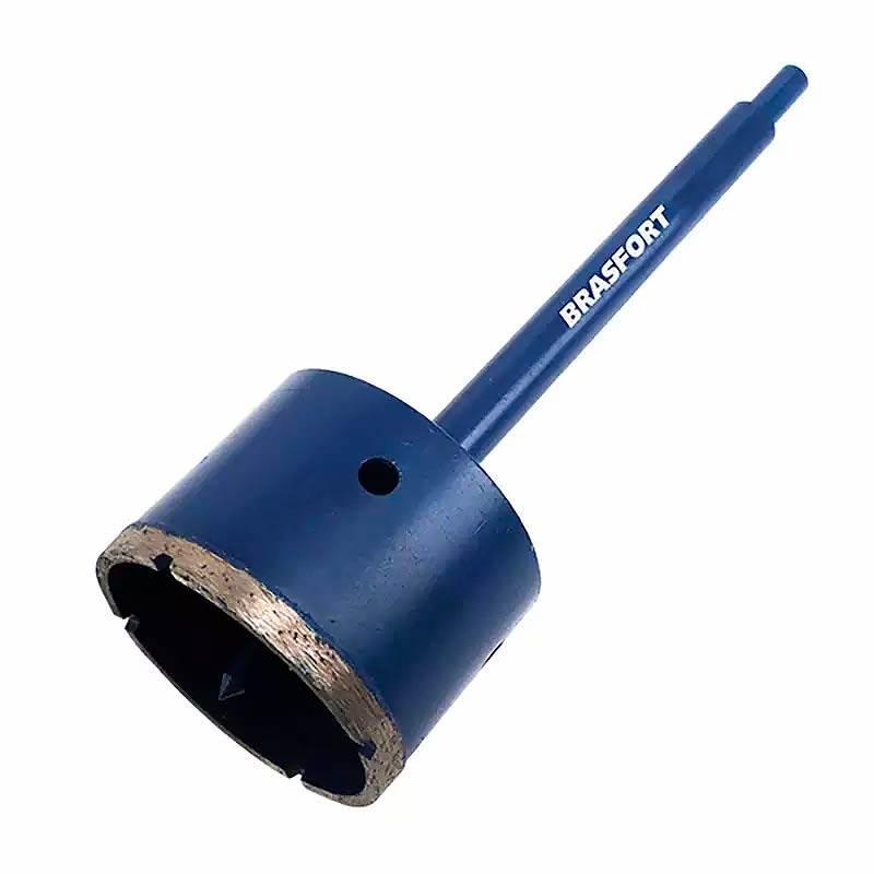 Serra Copo Diamantada 65 MM com Haste 7942 BRASFORT