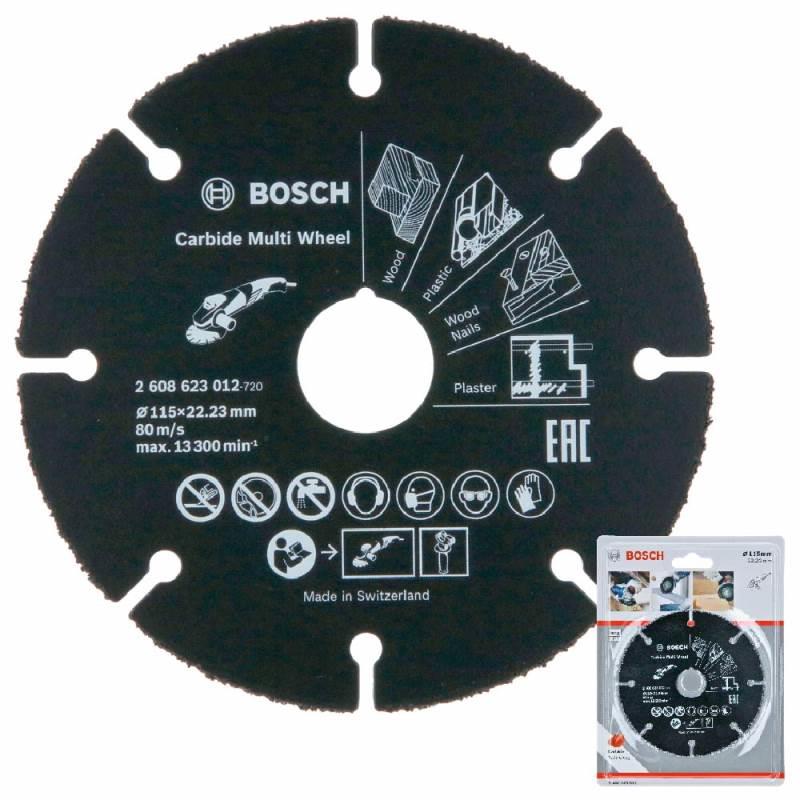 Disco de Serra para Madeira 115 MM para Usar em Esmerilhadeira Multi Wheel BOSCH