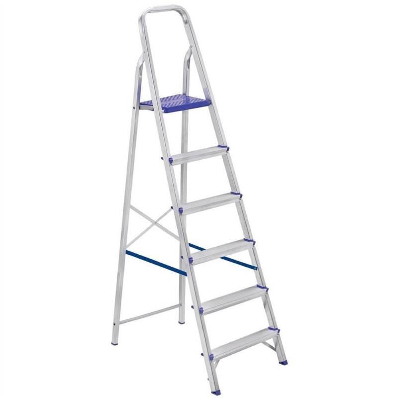 Escada de Alumínio Doméstica 6 Degraus Prima E1206 ALUSTEP