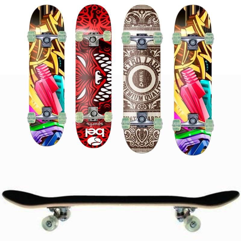 Skateboard Radical Infantil Semi Profissional Rodas em PU 402000 até 60KG BEL